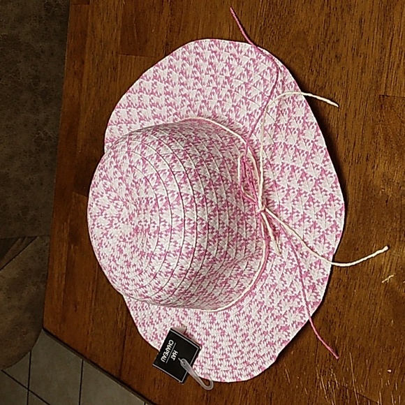 Chapeau pink and white weave design hat - Picture 1 of 8